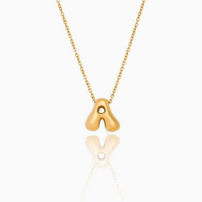 Bubble Statement Initial Necklace